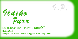 ildiko purr business card